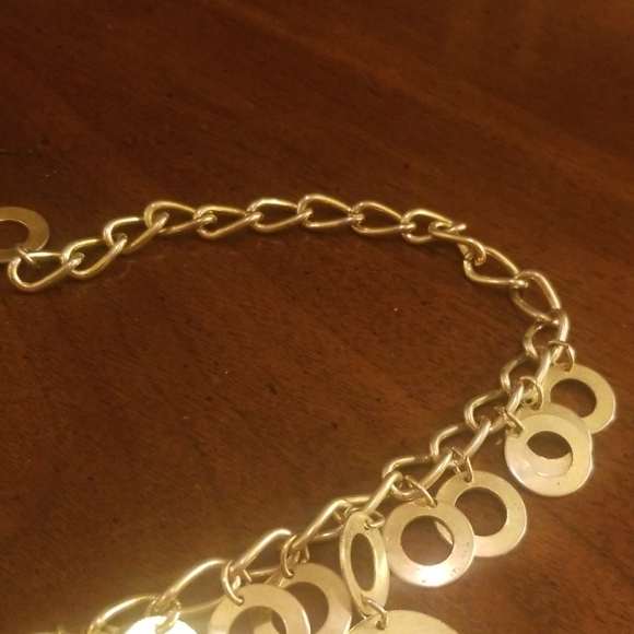 Vintage gold tone necklace PM 45A - Picture 5 of 6